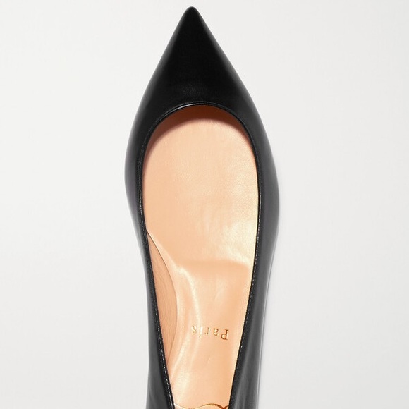 Christian Louboutin Ballalla Leather Point-toe Flats Black - Picture 2 of 8